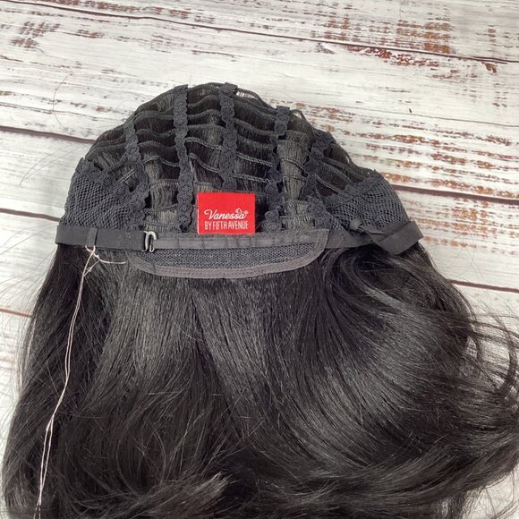 Casey Wig 1B Off Black Straight with Curtain Bang Heat Safe Synthetic - Picture 7 of 7